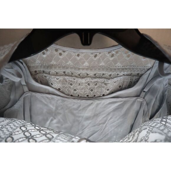 Sundance Women's Sz Medium Light Gray Lucille Lace Eyelet Shift Dress - Picture 4 of 15